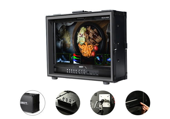 SWIT FM-215HDR | 21.5" professional High-bright FHD Field Monitor with flight case and VESA-tripod adaptor and 12G-SDI 4K QD-LED HDR 100%DCI-P3 Zero-Delay AI-Calibration
