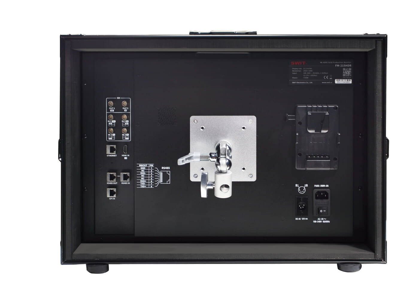 SWIT FM-215HDR | 21.5" professional High-bright FHD Field Monitor with flight case and VESA-tripod adaptor and 12G-SDI 4K QD-LED HDR 100%DCI-P3 Zero-Delay AI-Calibration