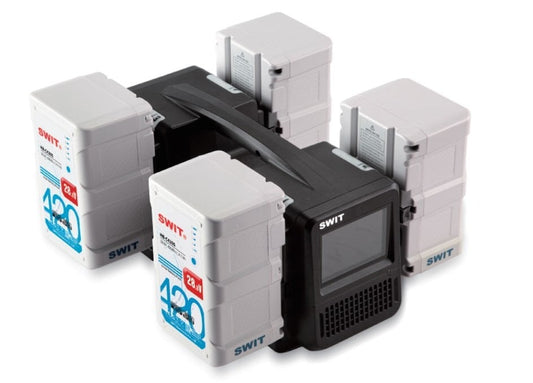 SWIT HB-C420S*4+PC-P461S KIT | 4*420Wh 500W High-load 28V Batteries + 1*4chx100W Ultra fast V-mount Charger