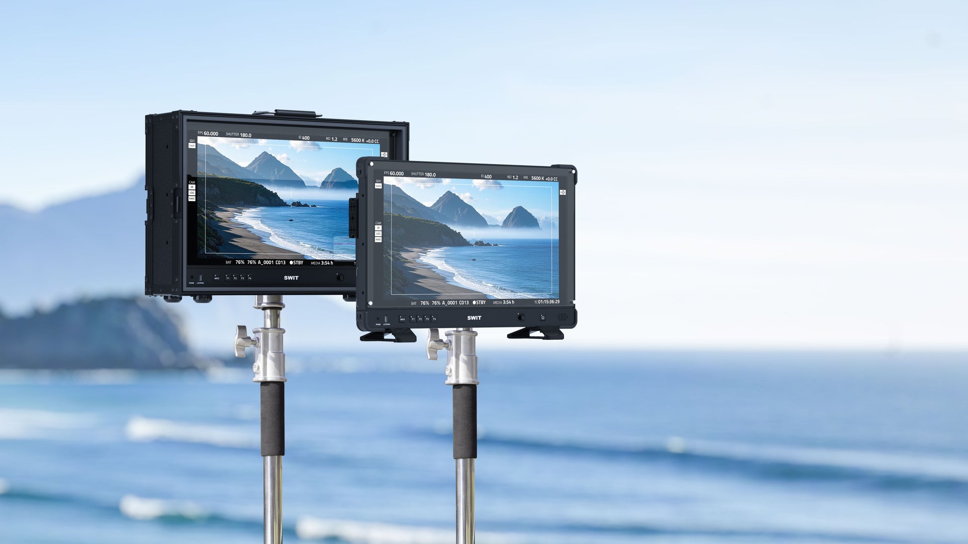 SWIT K21 | 21.5" professional High-bright HDR FHD Field Monitor with reinforced corners, Tripod Adaptor, Sun Hood, V-mount