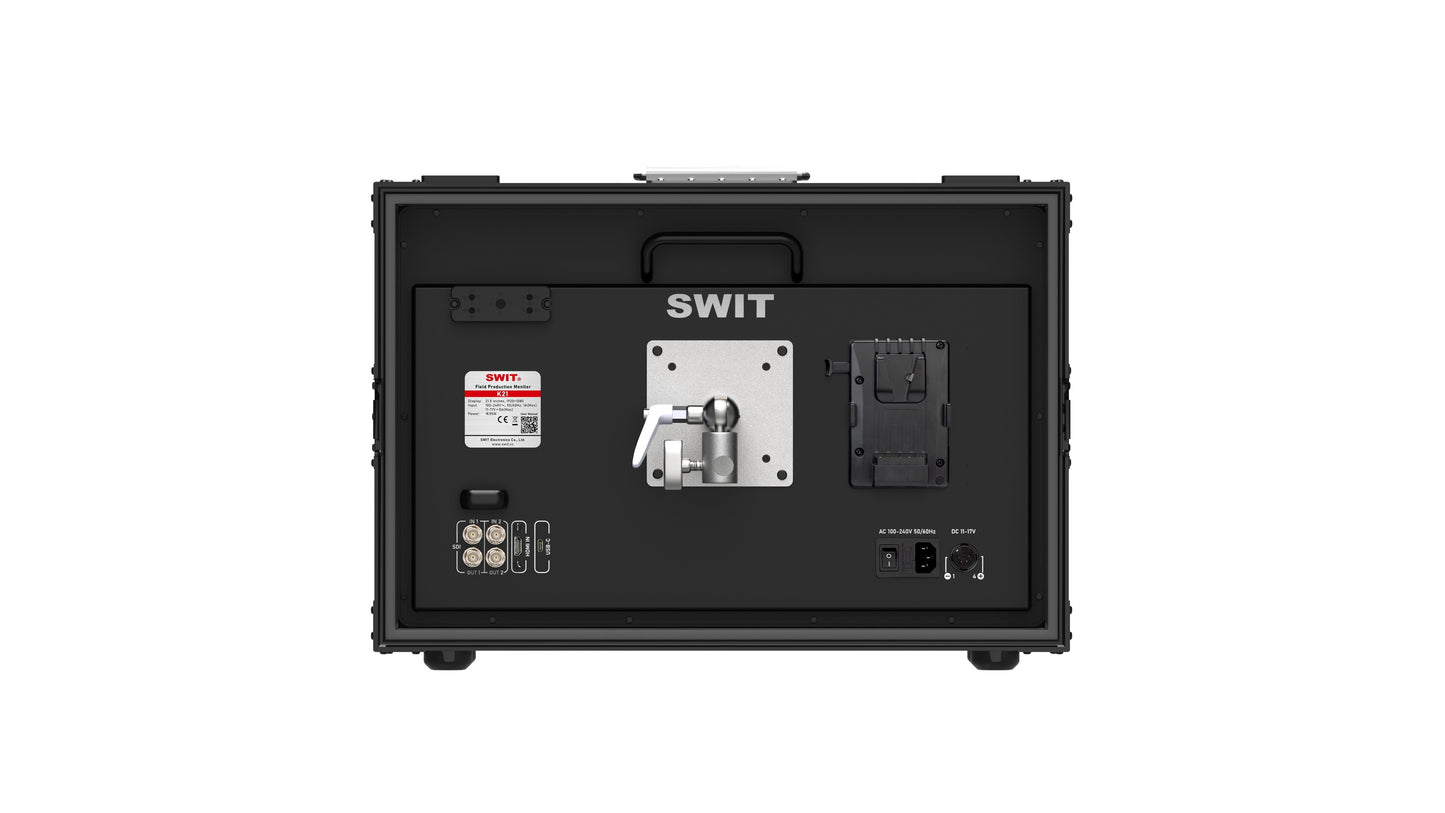 SWIT K21 | 21.5" professional High-bright HDR FHD Field Monitor with reinforced corners, Tripod Adaptor, Sun Hood, V-mount