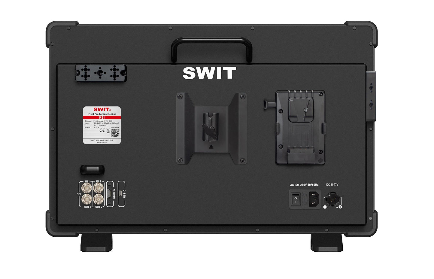 SWIT K21 | 21.5" professional High-bright HDR FHD Field Monitor with reinforced corners, Tripod Adaptor, Sun Hood, V-mount