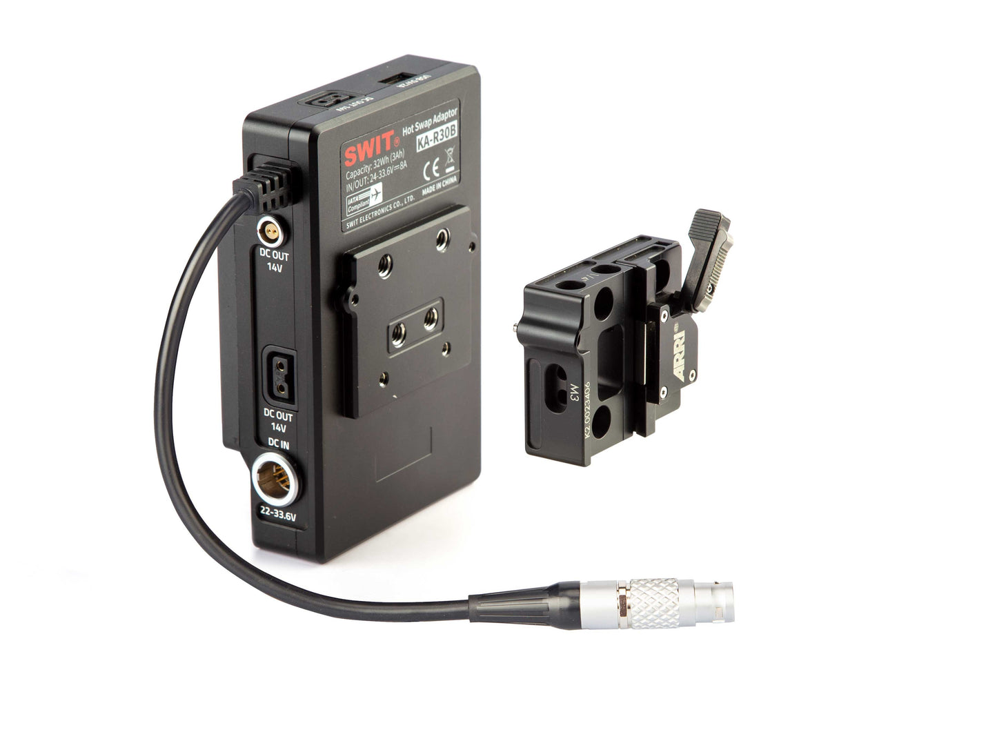SWIT KA-R30B | High load with multi-sockets Hot-Swap Adaptor, for 28V B-Mount battery to ARRI ALEXA Mini or Mini LF