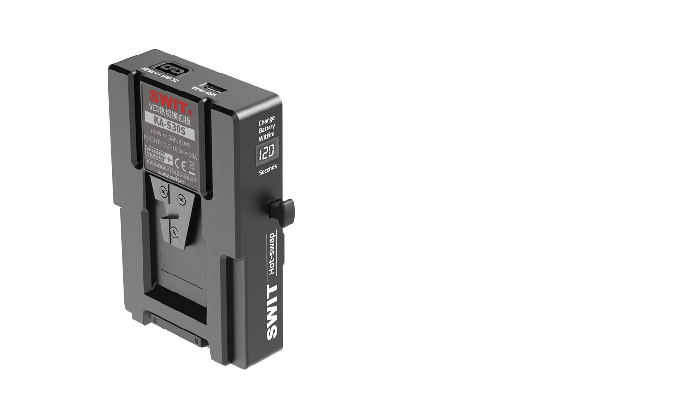 SWIT KA-S30S | High load with multi-sockets Hot-Swap Plate, 14V, V-Mount to V-mount