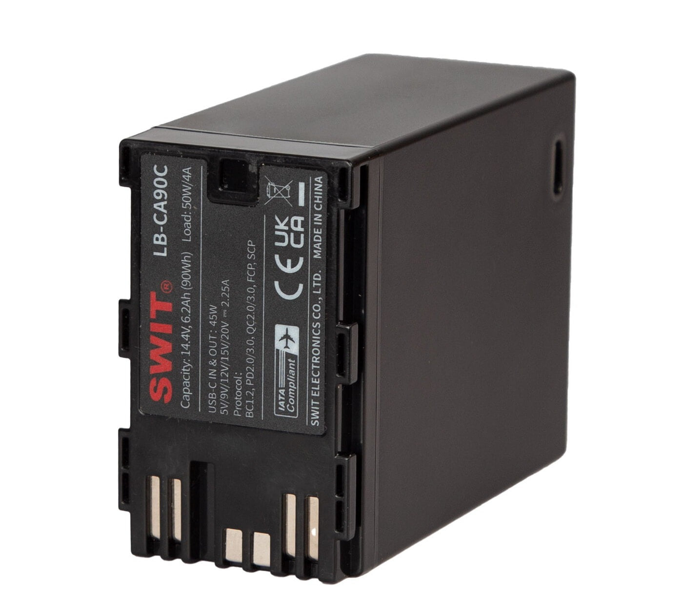 SWIT LB-CA90C | 90Wh BP-A-type DV battery with USB-C and D-tap, fully compatible with Canon BP-A60/A30