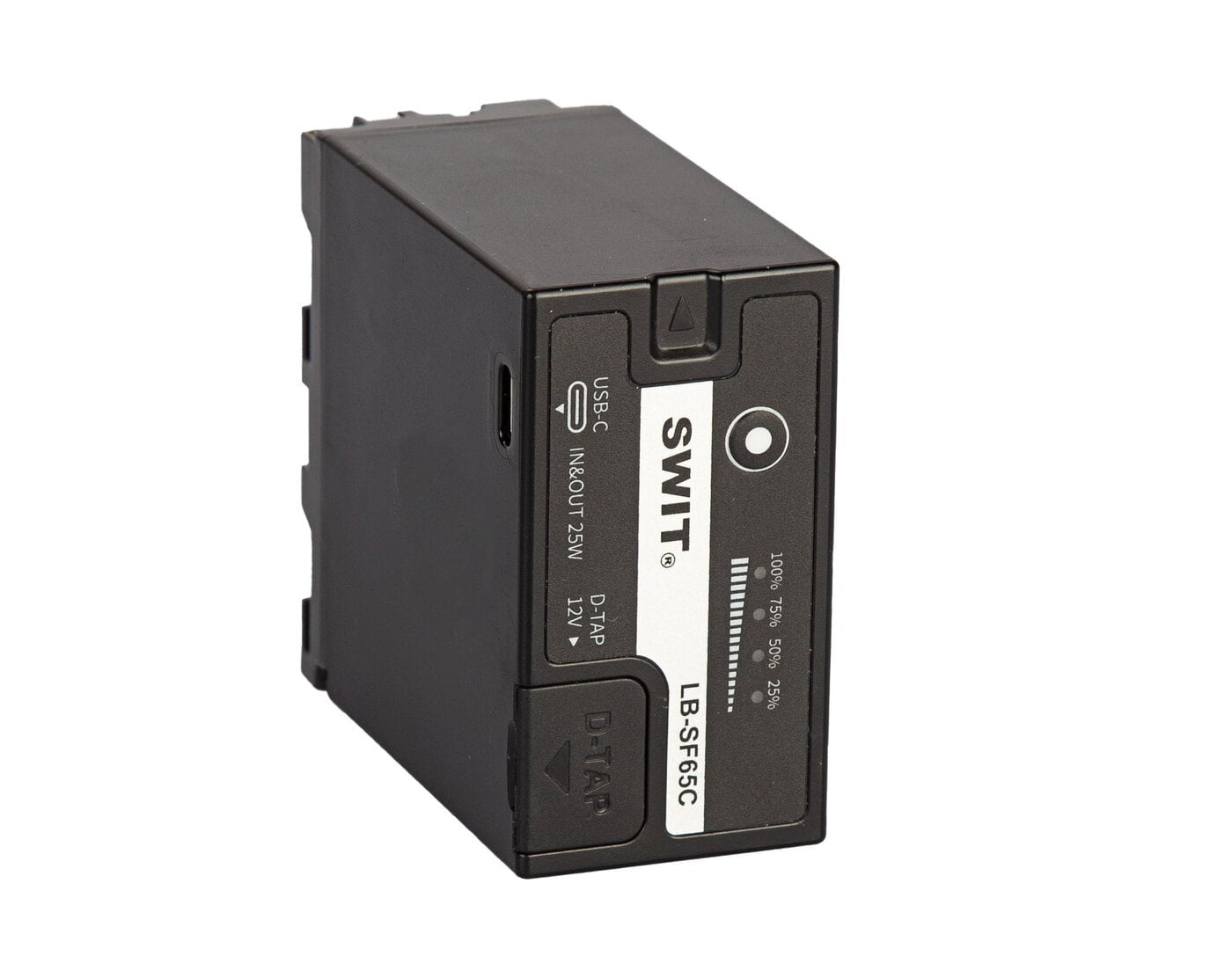 SWIT LB-SF65C | 65Wh NP-F-type DV battery with 12V D-tap and USB-C, Sony L-series compatible