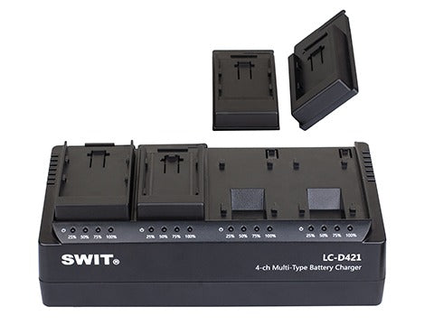 SWIT LC-D421V KIT | 4-CH DV charger with 4x JVC BN-VF style plates
