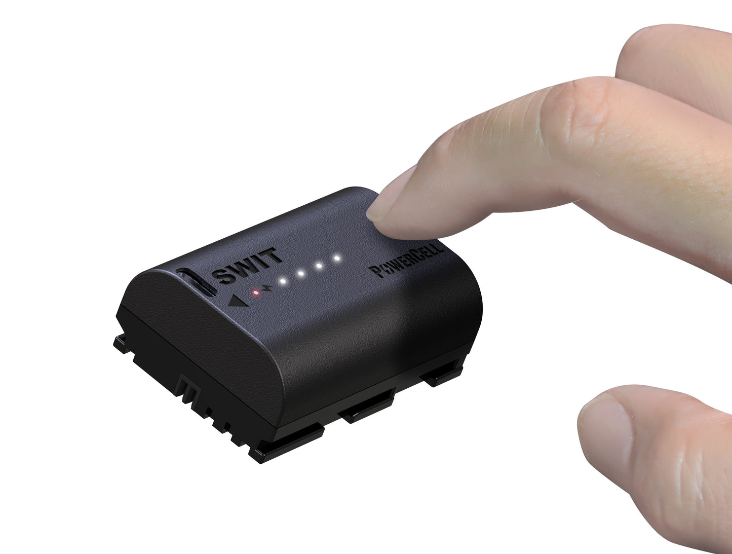 SWIT PowerCell LP-E6P | USB-C LE-E6P 16Wh DC battery Outlasts the Originals, with Status Indicators, for DSLR/Mirrorless e.g. Canon R5 C, R5 Mark II, R6, R7, C50 cameras