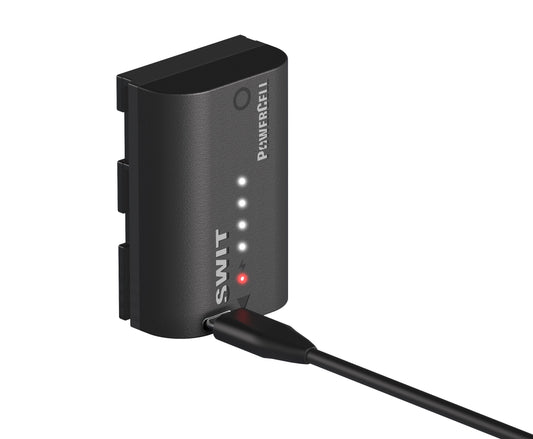 SWIT PowerCell LP-E6P | USB-C LE-E6P 16Wh DC battery Outlasts the Originals, with Status Indicators, for DSLR/Mirrorless e.g. Canon R5 C, R5 Mark II, R6, R7, C50 cameras