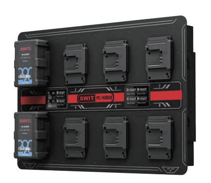 SWIT MATRIX-B8 | 8ch x max 6A Top Fast Simultaneous 14V/28V Wall Charger, B-mount(PC-W461B)