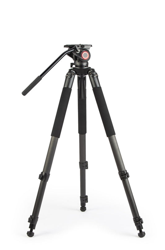 SWIT MUF100C | Carbon-fiber Camera Tripod KIT, with SWIT TH100 Fluid Video Head, 10kg Payload, Soft Bag