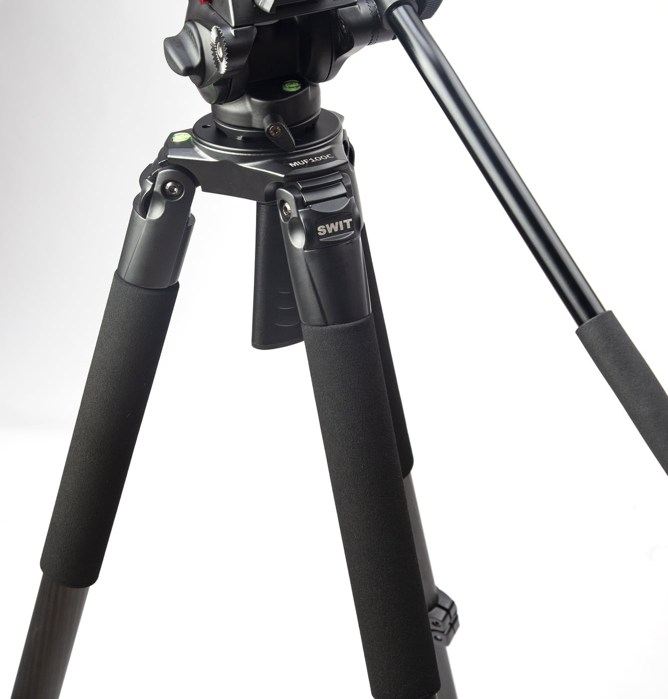 SWIT MUF100C | Carbon-fiber Camera Tripod KIT, with SWIT TH100 Fluid Video Head, 10kg Payload, Soft Bag