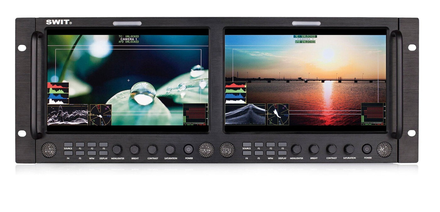 SWIT M-1093F | 2x9" Rackmount IPS LCD Panel, Waveform. ---Over 1 months LeadTime if no stock