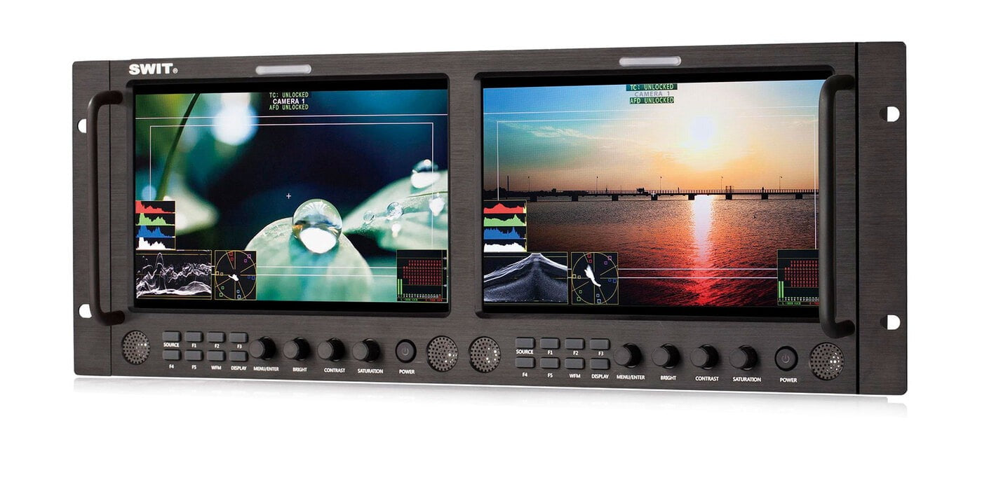 SWIT M-1093F | 2x9" Rackmount IPS LCD Panel, Waveform. ---Over 1 months LeadTime if no stock