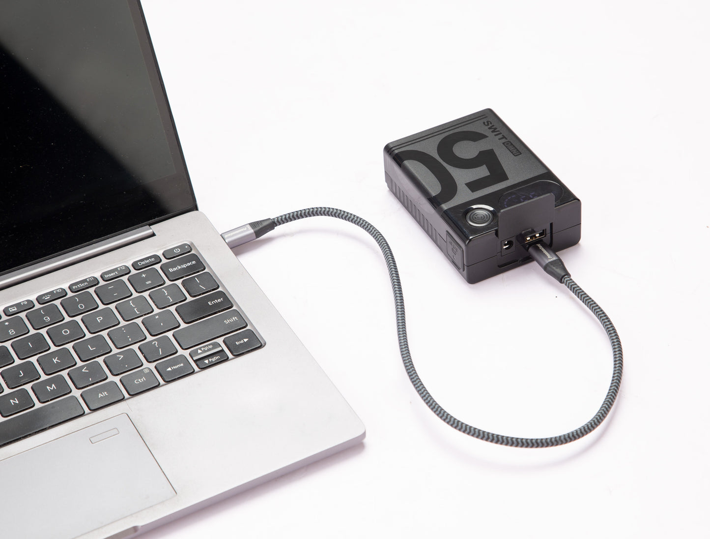 SWIT OMNI-50S | 50Wh 100W-high-load Professional Mini Battery with USB-C for laptop, and LCD Display/D-tap/DC-8V/USB-A, V-Mount, also ideal for long term use or high power draw lights