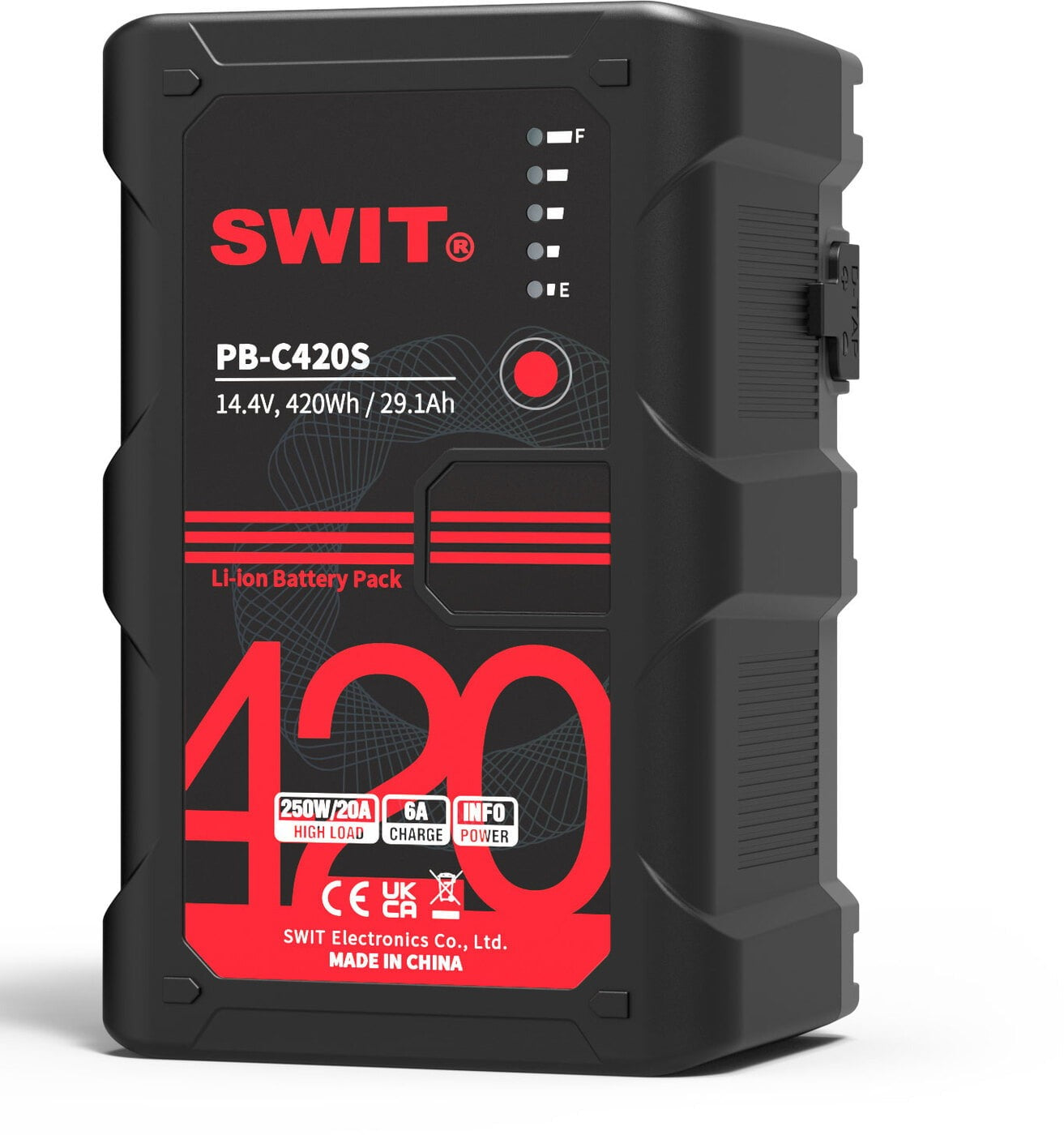 SWIT PB-C420S | 420Wh High-load Heavy-duty Battery, V-Mount, also ideal for long term use or high power draw lights