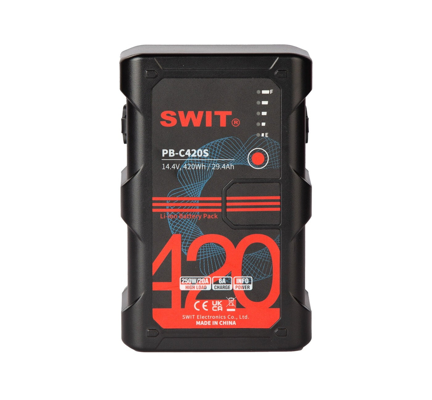 SWIT PB-C420S | 420Wh High-load Heavy-duty Battery, V-Mount, also ideal for long term use or high power draw lights