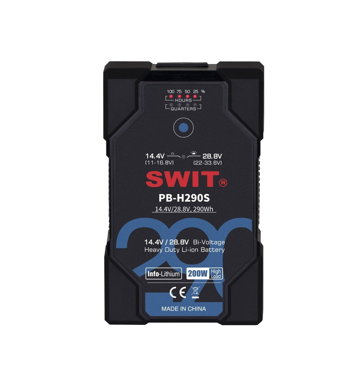 SWIT PB-H290S | 290Wh 28V/14V Smart Battery, V-mount, also ideal for long term use or high power draw lights