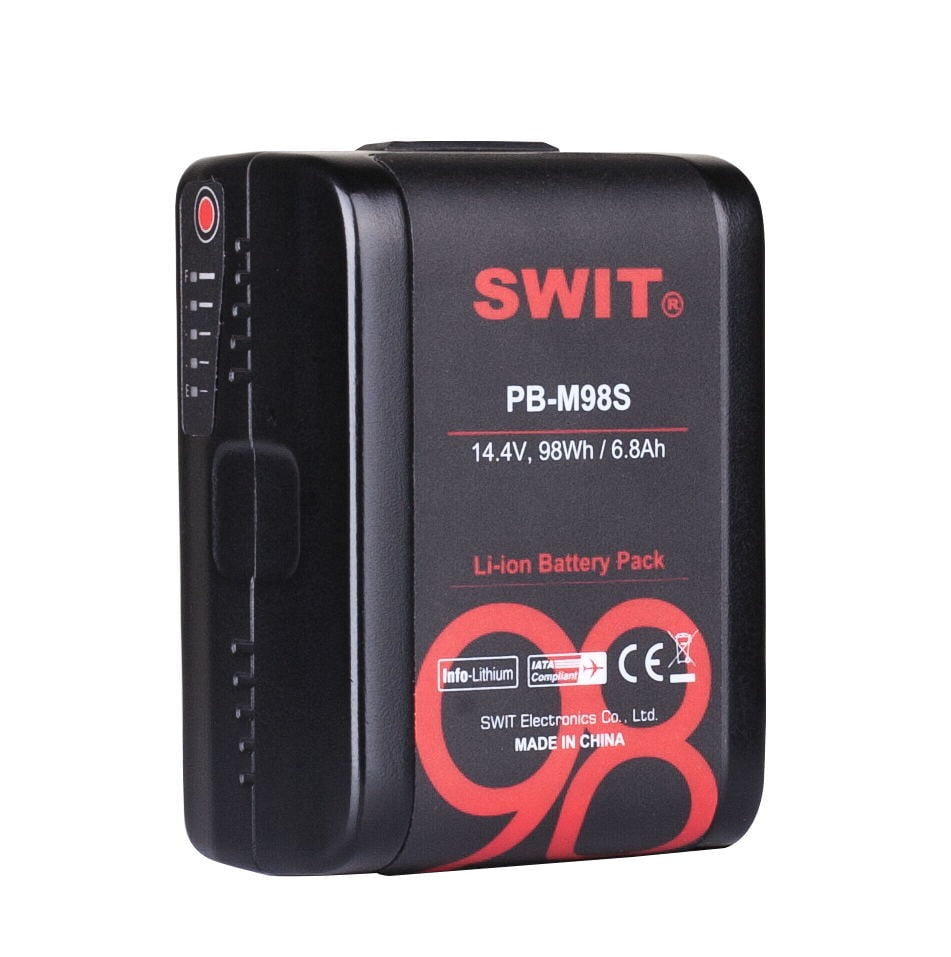 SWIT PB-M98S | 98Wh Pocket Mini High load Battery, V-Mount, also ideal for long term use or high power draw lights