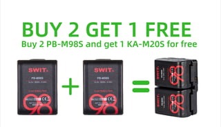 SWIT PB-M98S*2+Free KA-M20S KIT | Buy PB-M98S pocket battery*2PCS get a free KA-M20S dual hotswap plate