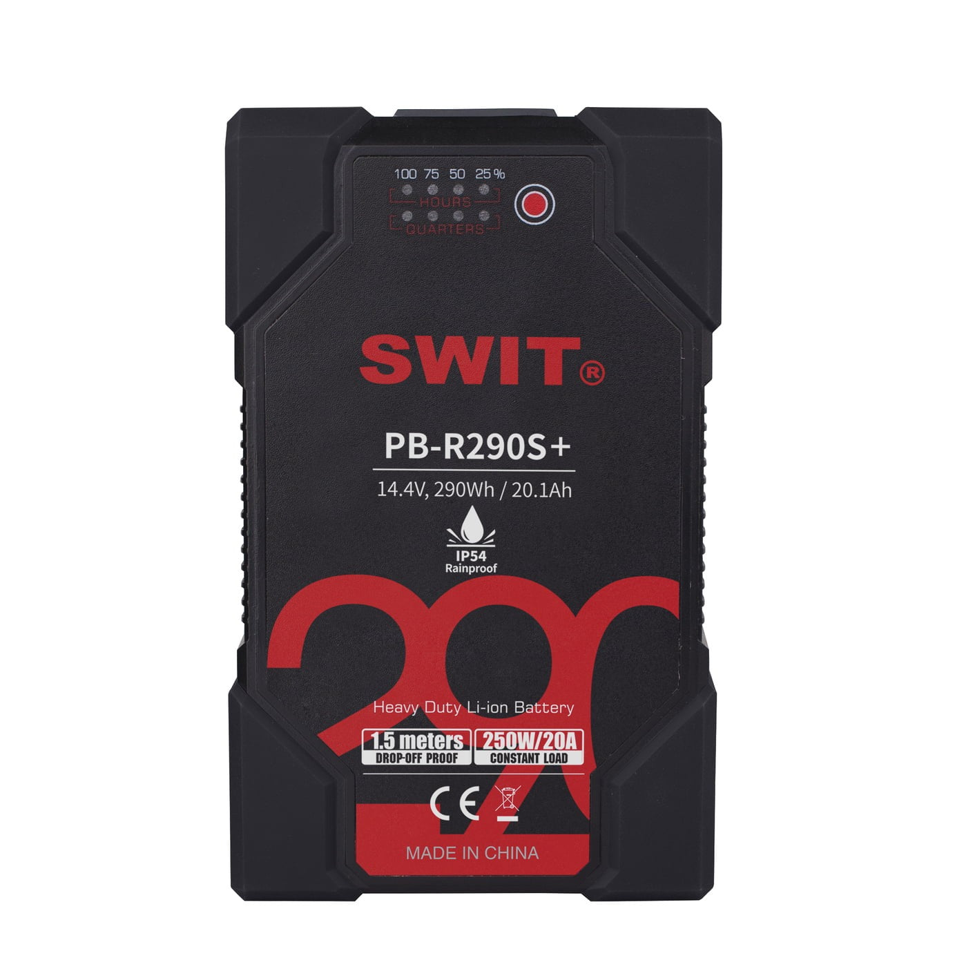SWIT PB-R290S+ | 290Wh Waterproof IP54 Robust Heavy-duty Battery, V-Mount, also ideal for long term use or high power draw lights