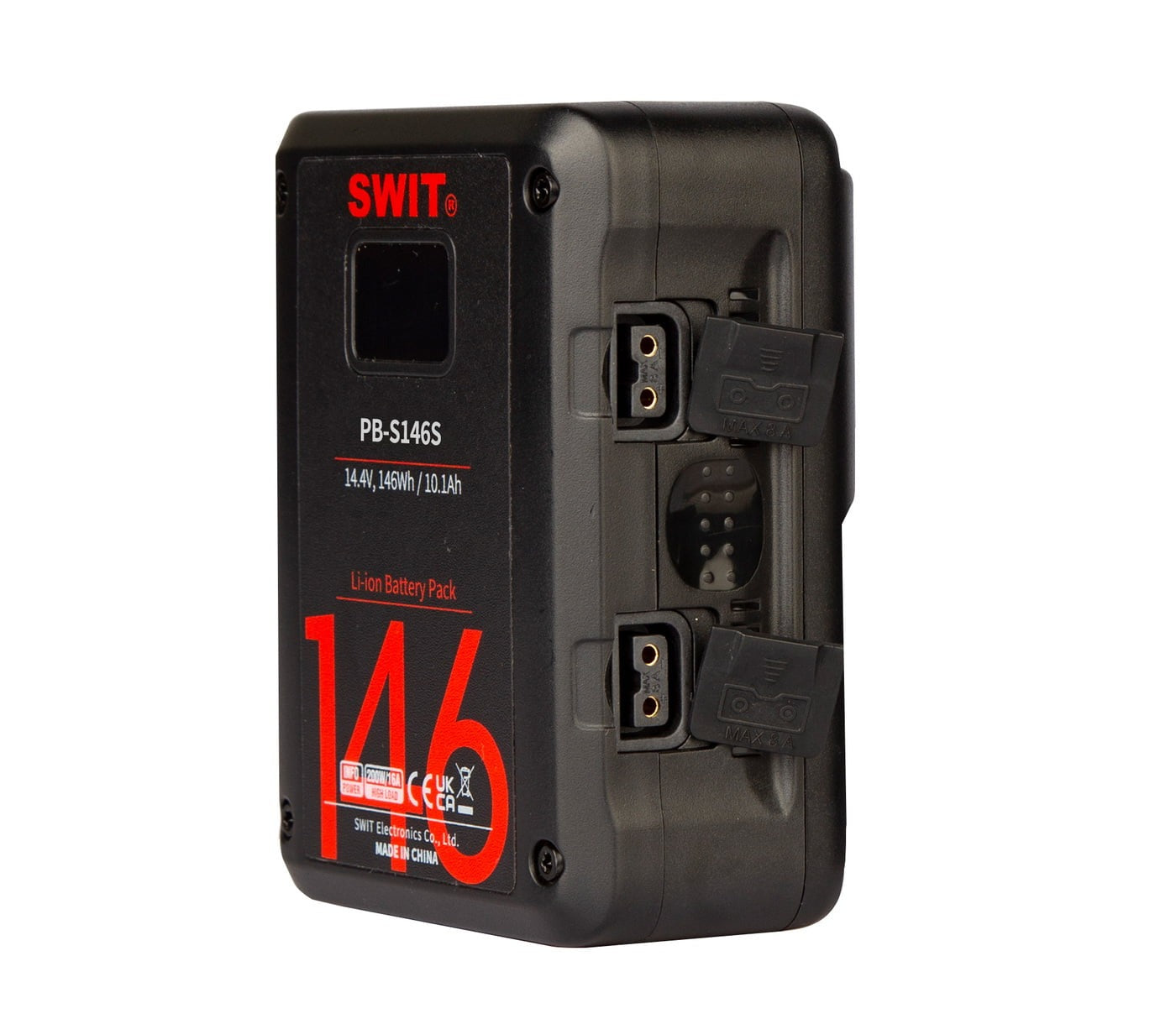 SWIT PB-S146S | 146Wh Multi-Sockets Square Cine Battery, V-Mount, also ideal for long term use or high power draw lights