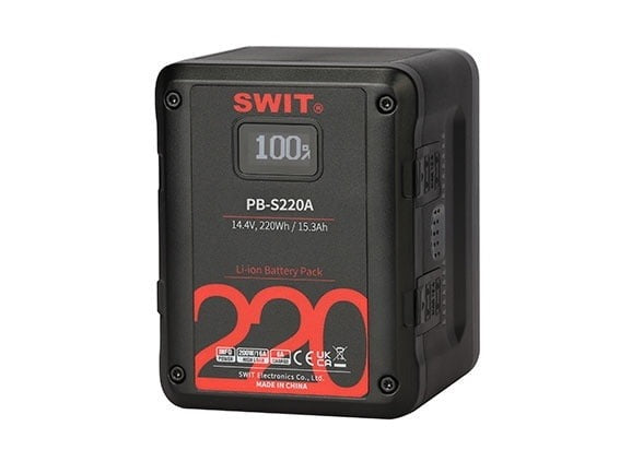 SWIT PB-S220A | 220Wh Multi-Sockets Square Cine Battery, Gold-Mount, also ideal for long term use or high power draw lights. ---Over 1 months LeadTime if no stock