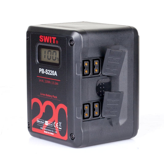 SWIT PB-S220A | 220Wh Multi-Sockets Square Cine Battery, Gold-Mount, also ideal for long term use or high power draw lights. ---Over 1 months LeadTime if no stock