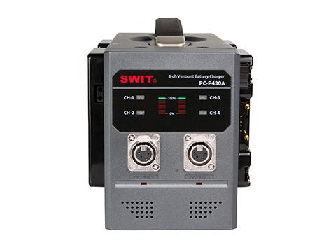 SWIT PC-P430A | 4ch x 3A Fast Simultaneous Charger with 2-XLR DC out, Gold-mount. ---Over 1 months LeadTime if no stock
