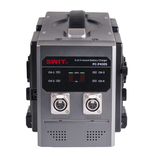 SWIT PC-P430S | 4ch x 3A Fast Simultaneous Charger with 2-XLR DC out, V-Mount