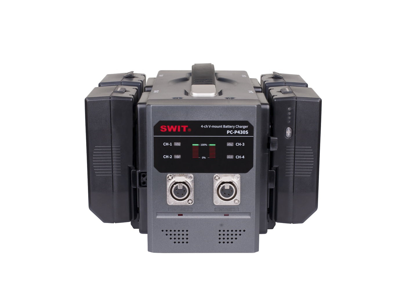 SWIT PC-P430S | 4ch x 3A Fast Simultaneous Charger with 2-XLR DC out, V-Mount