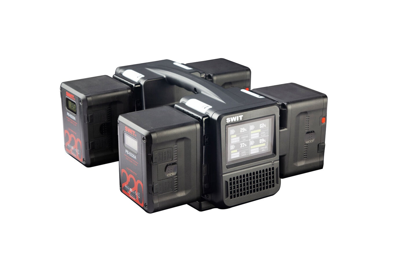 SWIT PC-P461A | 4ch x max 6A Top Fast Simultaneous 14V/28V Charger, Gold-Mount. ---Over 1 months LeadTime if no stock