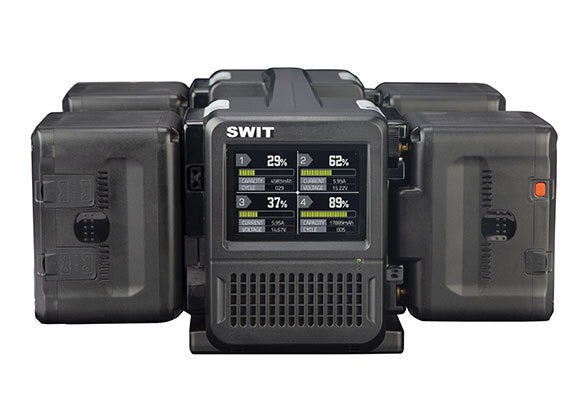 SWIT PC-P461A | 4ch x max 6A Top Fast Simultaneous 14V/28V Charger, Gold-Mount. ---Over 1 months LeadTime if no stock