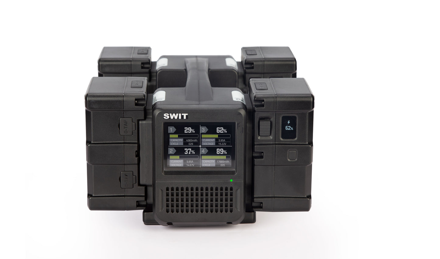 SWIT PC-P461B | 4ch x max 6A Top Fast Simultaneous 28V/14V Charger, B-mount