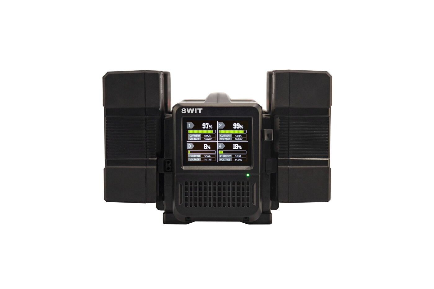 SWIT PC-P461S | 4ch x max 6A Top Fast Simultaneous 14V/28V Charger, V-Mount