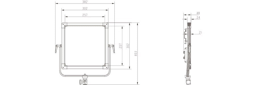 SWIT PL-E60D | 3rd Generation Natural-Born-Soft TLCI-99 60W LED Panel Light, ultra slim, SWIT patent, V-Mount, DMX