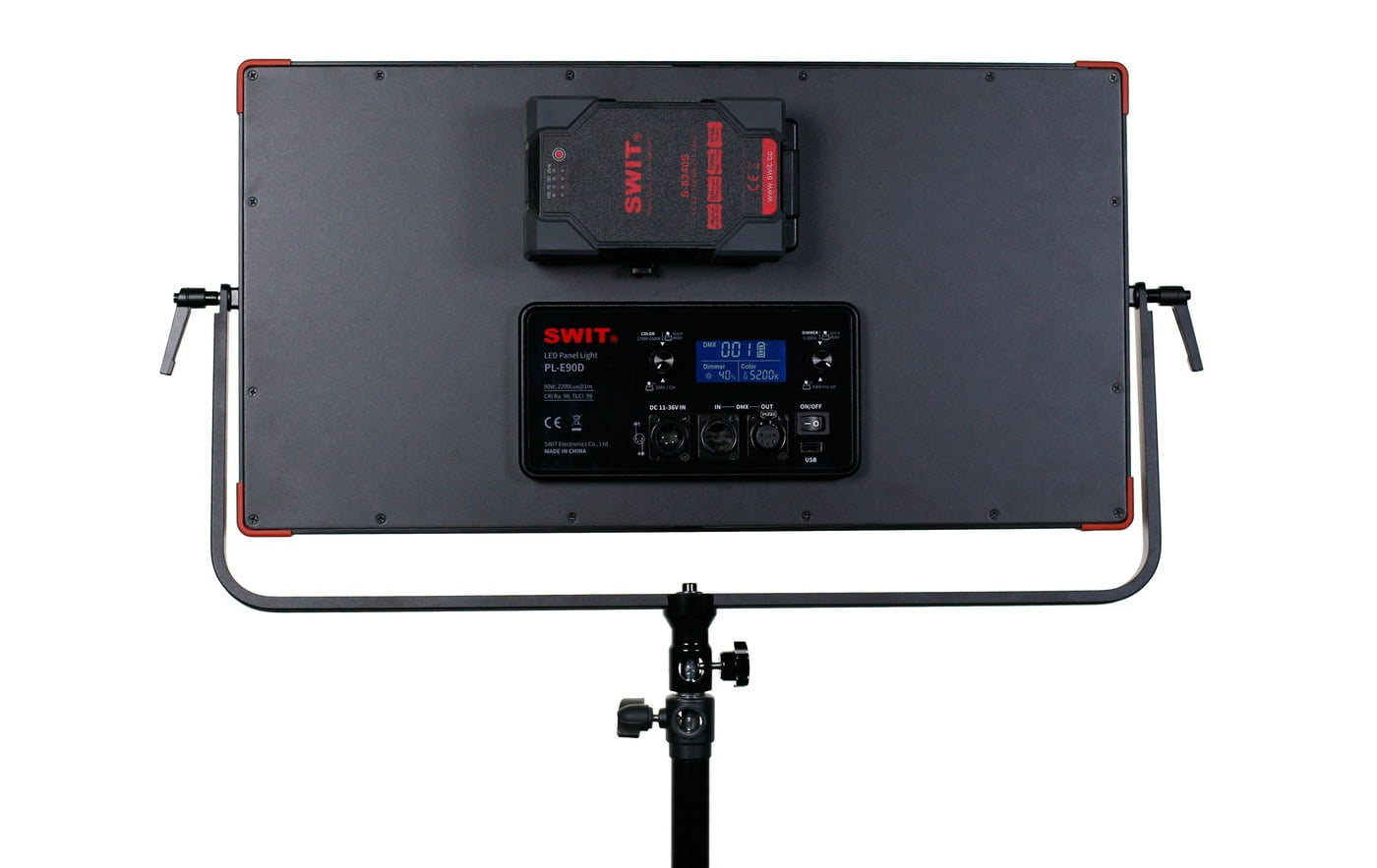 SWIT PL-E90D | 3rd Generation Natural-Born-Soft TLCI-99 90W LED Panel Light, ultra slim, SWIT patent, V-Mount, DMX, SWIT Free Design for Lighting Studios