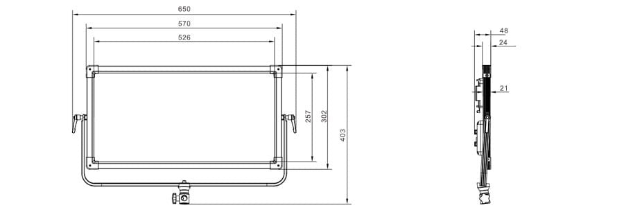 SWIT PL-E90D | 3rd Generation Natural-Born-Soft TLCI-99 90W LED Panel Light, ultra slim, SWIT patent, V-Mount, DMX, SWIT Free Design for Lighting Studios