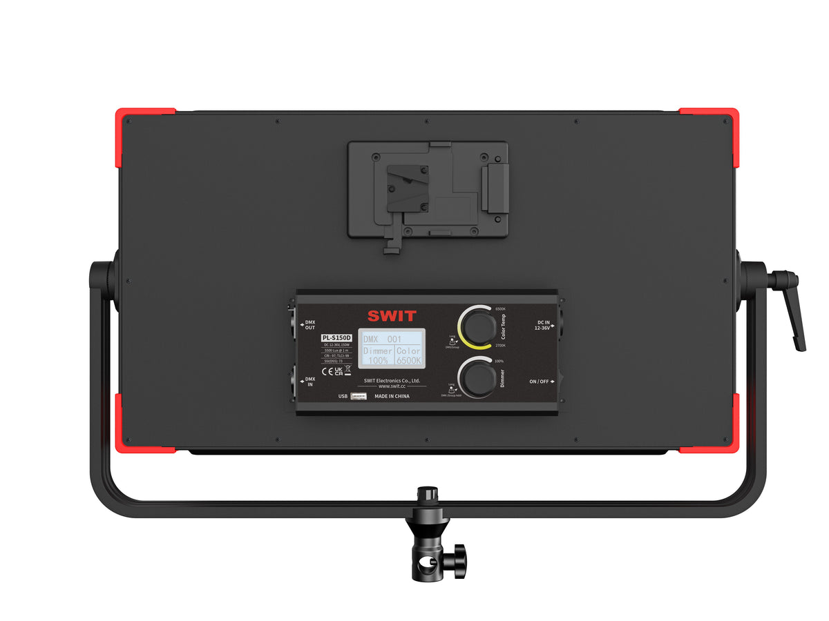SWIT PL-S150D | 150W super-bright Soft Panel LED Light, 5500Lux, V-Mount, DMX, also ideal for 4K shooting, SWIT Free Design for Lighting Studios