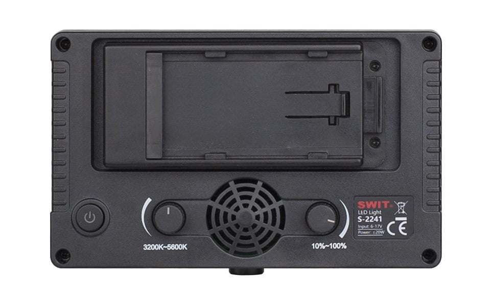 SWIT S-2241 | 20W 640Lux Bi-color SMD On-camera LED light, no plate