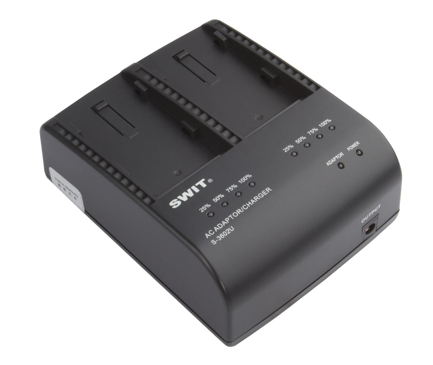 SWIT S-3602U | 2x2A DV charger compatible to Sony BP-U series