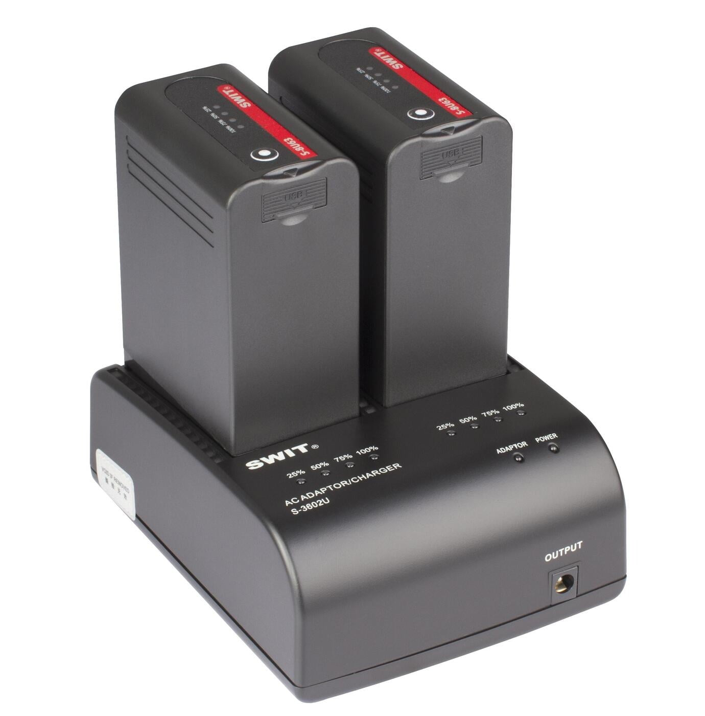 SWIT S-3602U | 2x2A DV charger compatible to Sony BP-U series