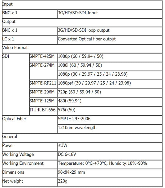 SWIT S-4605 | Heavy Duty 3G-SDI to Optical fiber converter