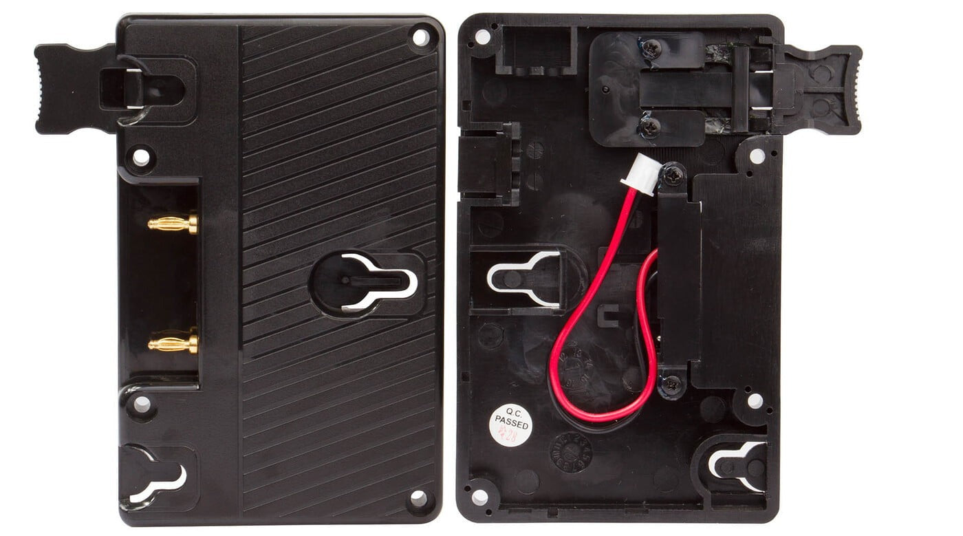SWIT S-7004A | Gold mount plate, screws-mount and 2-pin DC plug connect, also for S-1093/S-1071H+/S-11xx/S-12xx monitors