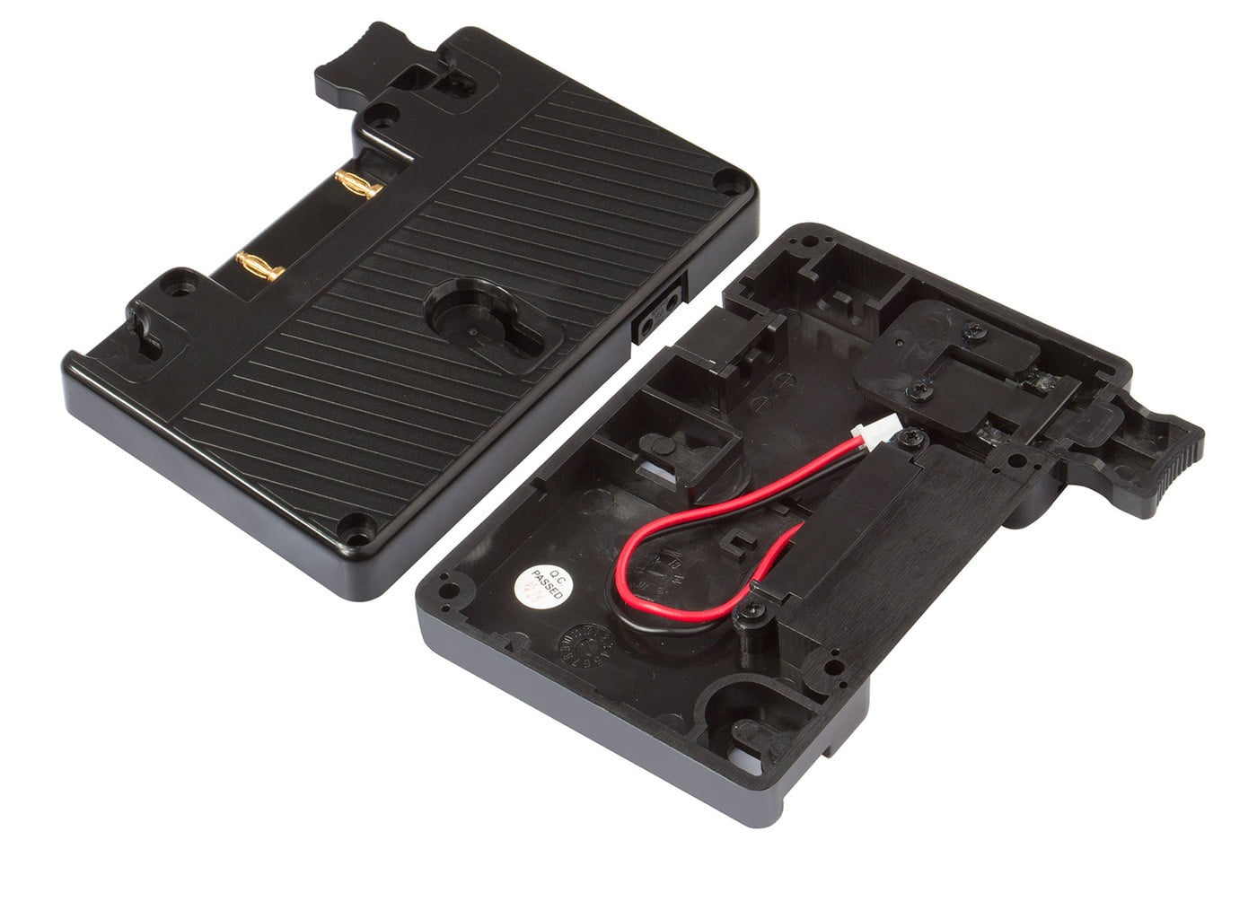 SWIT S-7004A | Gold mount plate, screws-mount and 2-pin DC plug connect, also for S-1093/S-1071H+/S-11xx/S-12xx monitors