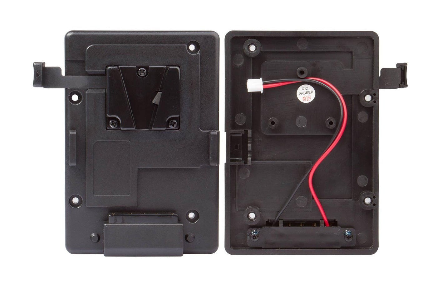 SWIT S-7004S | V-mount plate, screws-mount and 2-pin DC plug connect, also for S-1093/S-1071H+/S-11xx/S-12xx monitors