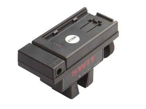 SWIT S-7200D | Panasonic VBD/VBR/CGA battery plate with clamp, and pole socket