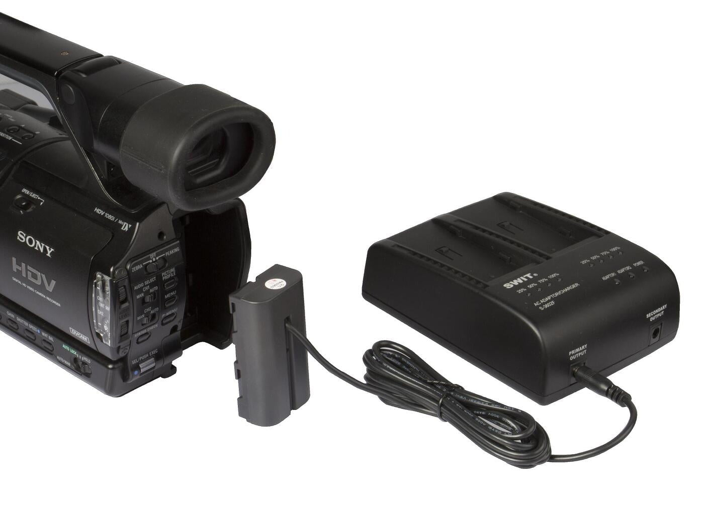 SWIT S-7500F | Sony NP-F dummy battery with pole DC cable