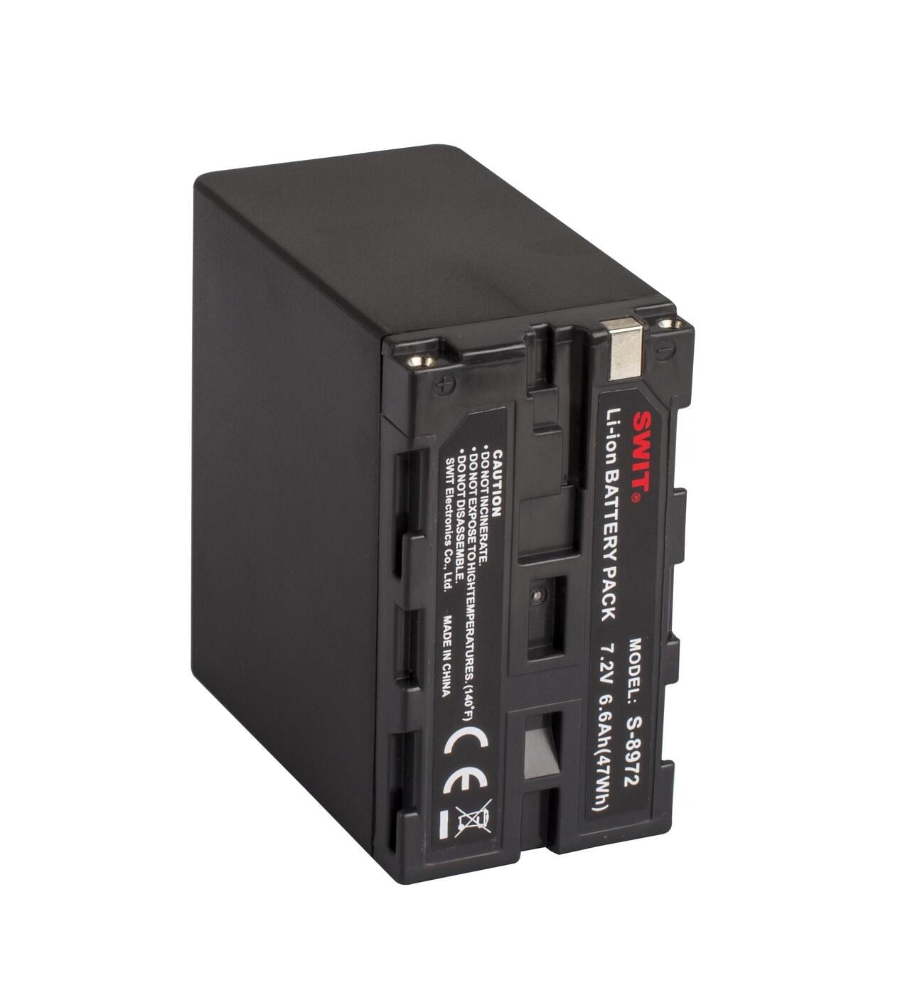 SWIT S-8972 | 47Wh/6.6Ah NP-F-type (Sony L-series) DV battery with DC-pole in/output