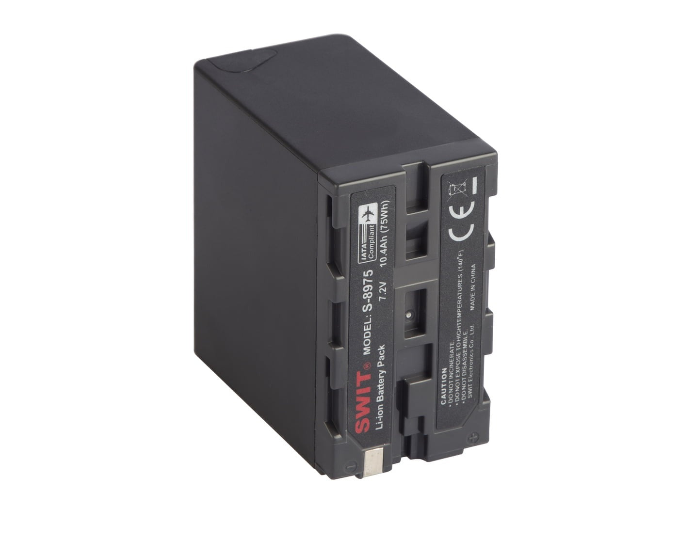 SWIT S-8975 | 75Wh/10.4Ah NP-F-type (Sony L-series) DV battery with DC-pole in/output